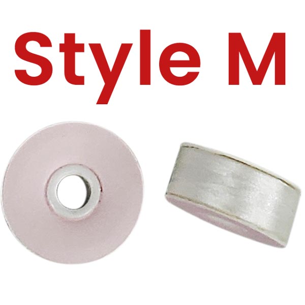 Type M – Spun Aluminum sewing machine bobbins – set of 25