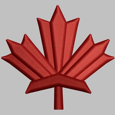 free embroidery logo digitizing design canada maple leaf
