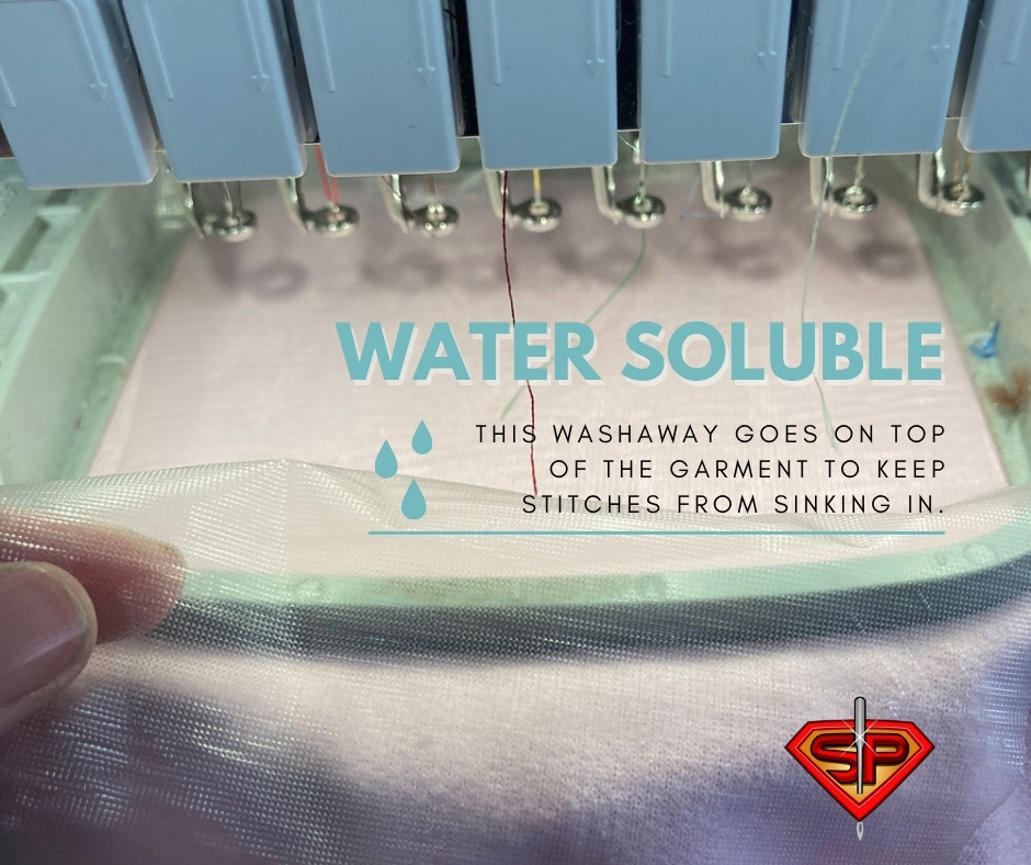 water soluble stabilizer backing for embroidery machine